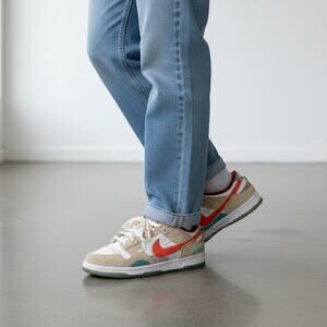 Nike Dunk Scrap Sail Rush Orange White "Shapeless Formless Limitless"